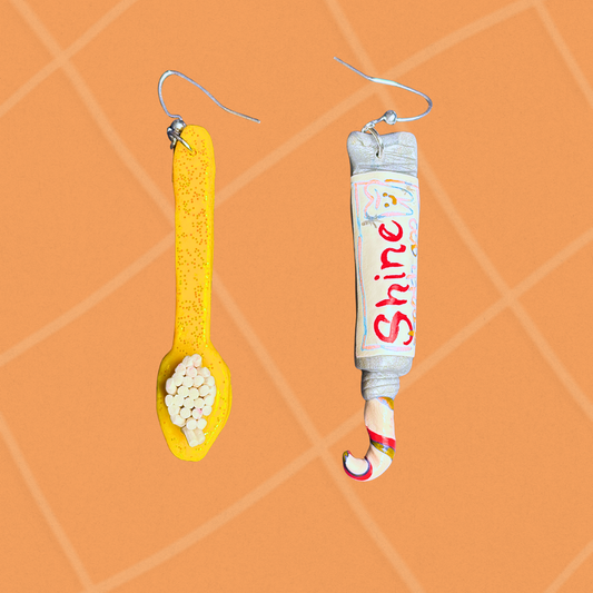 "Brush Your Teeth" Earrings